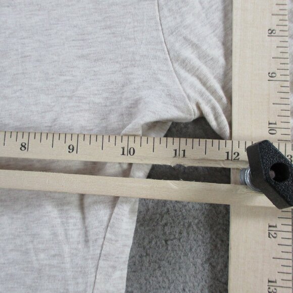 SKIMS Cotton Jersey Long Sleeve T Shirt Womens 2XS XXS Oatmeal Heather NWT - Picture 5 of 9